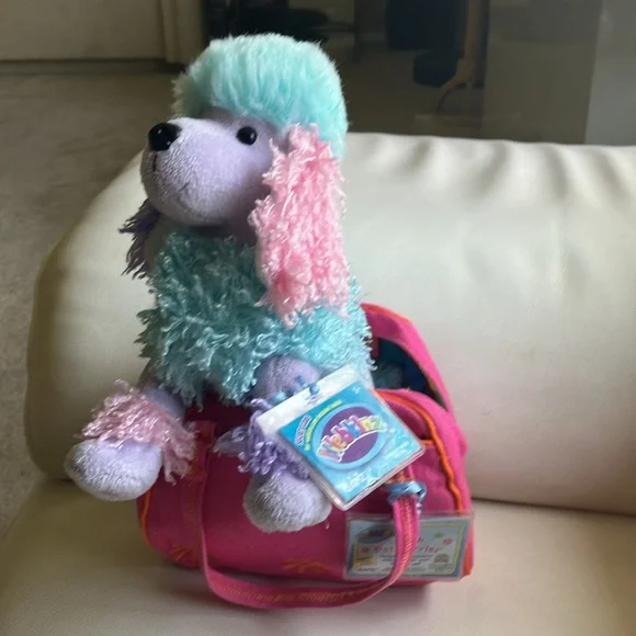 Webkinz Poofy Poodle & plush pet carrier New Unused Code - Picture 2 of 9